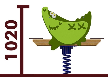 Качели-балансир на пружине Крокодил 04518 для детской площадки, фото 2