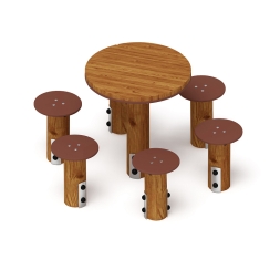 Столик взрослый (лиственница темный) МФ 32.01.05-Л.И1.01, фото 3