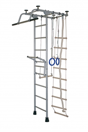 Спортивный комплекс Крепыш плюс Т с навесным турником серый, фото 1