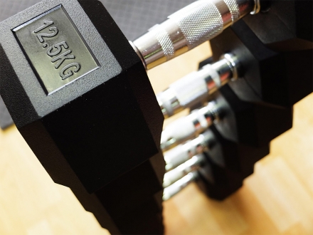 Набор гексагональных гантелей 6 пар от 12,5 до 25 кг, фото 7