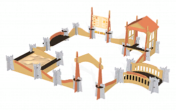 Игровой комплекс с песочницей Romana 115.75.00 для детской площадки, фото 3