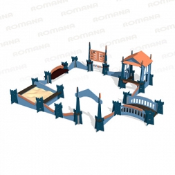 Игровой комплекс с песочницей Romana 115.75.00 для детской площадки, фото 4 Игровой комплекс с песочницей Romana 115.75.00 для детской площадки, фото 4