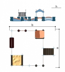 Игровой комплекс с песочницей Romana 115.75.00 для детской площадки, фото 5 Игровой комплекс с песочницей Romana 115.75.00 для детской площадки, фото 5