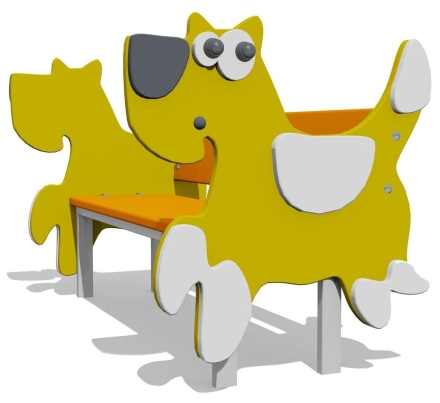 Скамейка детская Собака ВСТ 1290 для игровой площадки, фото 1