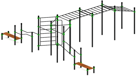 Воркаут ЛОВ 108 зеленый ВТ 102.25-02, фото 1