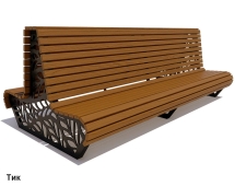 Скамейка уличная Ялта, Лиственница 1,8 м Скамейка уличная Ялта, Лиственница 1,8 м