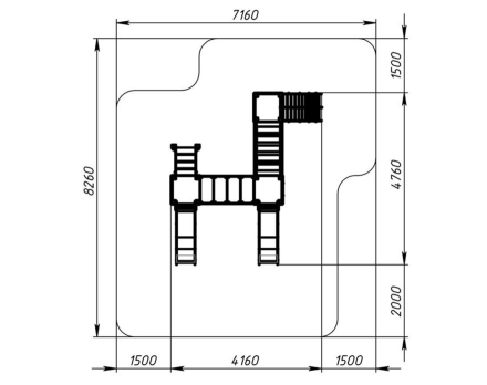 Детская игровая площадка Королевство (Коты) ДИК 1.15.03-21 H=900, фото 7