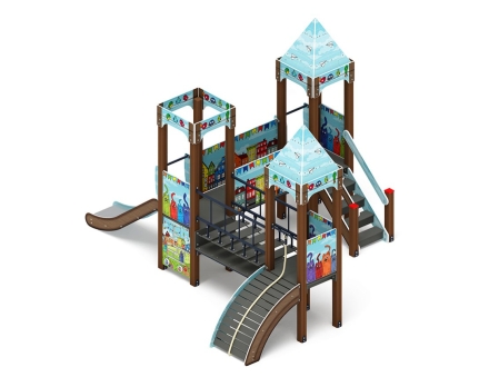 Детская игровая площадка Королевство (Коты) ДИК 1.15.03-21 H=900, фото 5