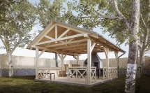 Прямоугольная беседка Акцент