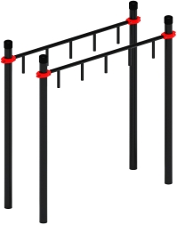 Воркаут ЛОВ 108 красный ВТ 102.10-01, фото 2