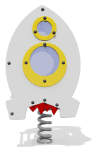 Качалка на 1 пружине Ракета ВСТ 4252 для детской площадки Качалка на 1 пружине Ракета ВСТ 4252 для детской площадки