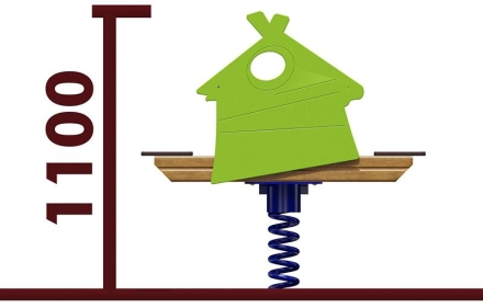 Качели-балансир на пружине Избушка 04515 для детской площадки, фото 2