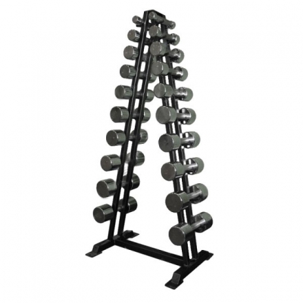 Гантельный ряд хромированный, от 1 до 10кг (10пар) Гф-002 , фото 1