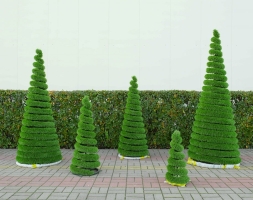 Топиари композиция Елки спиральки - газон Deluxe Simple, фото 1