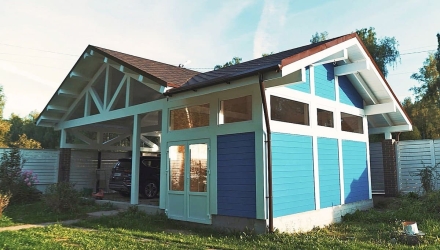 Навес для автомобилей с хозблоком СТАРВИЛЬ Базовая комплектация, фото 2