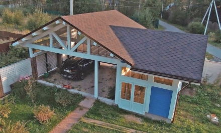 Навес для автомобилей с хозблоком СТАРВИЛЬ Базовая комплектация, фото 3