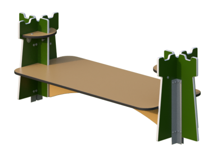 Скамейка Romana 057.55.10 без спинки для улицы, фото 1