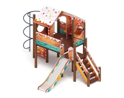 Детская игровая площадка Теремок (Пряничный домик) ДИК 2.07.01-02 H=1200, фото 3