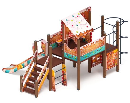 Детская игровая площадка Теремок (Пряничный домик) ДИК 2.07.01-02 H=1200, фото 4