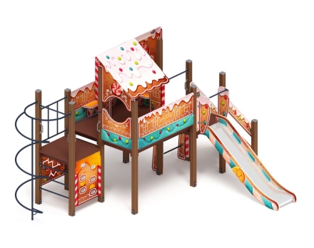 Детская игровая площадка Теремок (Пряничный домик) ДИК 2.07.01-02 H=1200, фото 1
