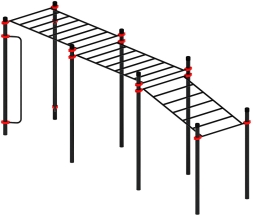 Воркаут ЛОВ 108 красный ВТ 102.11-01, фото 2