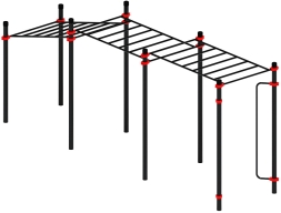 Воркаут ЛОВ 108 красный ВТ 102.11-01, фото 1
