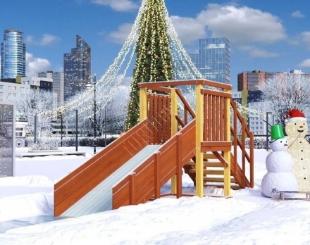 Зимняя деревянная горка TORUDA Север-1 (скат 2.3 м), фото 1