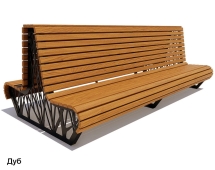 Скамейка уличная Ессентуки, Лиственница 1,8 м