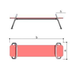 Скамейка Romana 057.56.00 без спинки для улицы, фото 5