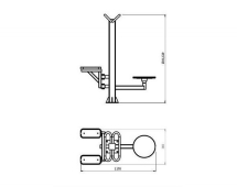 Уличный тренажер TORUDA "Твистер стоя + Степ"