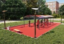 Готовый комплект уличных тренажеров TORUDA №3 (16x8) Готовый комплект уличных тренажеров TORUDA №3 (16x8)