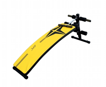 Скамья для пресса DFC с гантелями и эспандерами  D102RY, фото 2