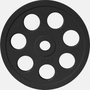 Диск JOHNS обрезиненный 15кг., d51мм., черный, фото 1