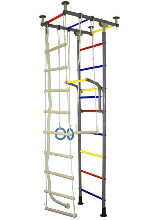 Спортивный комплекс Крепыш плюс Г ПВХ серый, фото 1