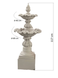 Фонтан классический двухъярусный белый, фото 5