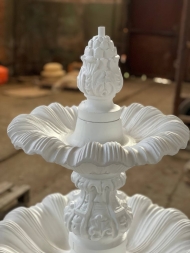 Фонтан классический двухъярусный белый, фото 3