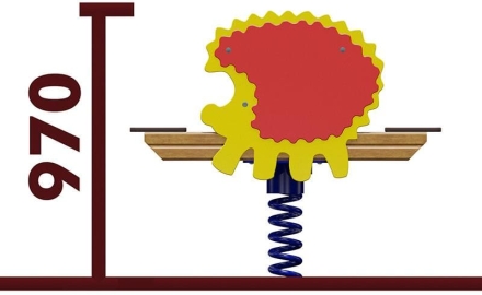 Качели-балансир на пружине Ёжик 04512.21 для детской площадки, фото 2