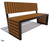Скамейка парковая Аллея, Лиственница 1,5 м