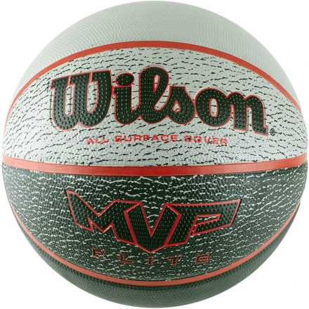 Мяч баск. WILSON MVP ELITE, арт.WTB1460XB07, р.7, резина, бутил.камера, серо-красно-черный, фото 1