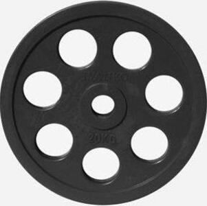 Диск JOHNS обрезиненный 20кг., d51мм., черный, фото 1