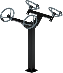Рули (положение стоя) серый - Уличный тренажер - СТ 101-13, фото 4