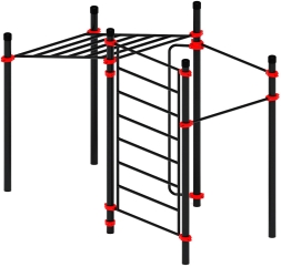 Воркаут ЛОВ 108 красный ВТ 102.12-01, фото 4