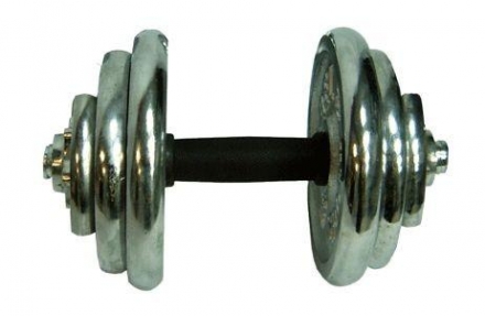 Гантель сборная хромировання. Вес 10 кг, фото 1