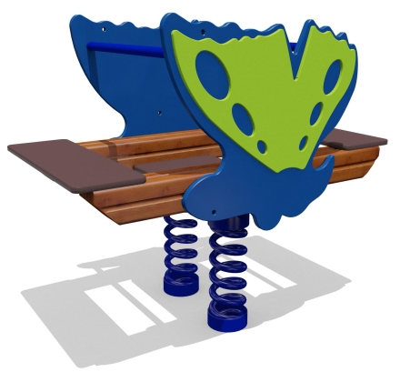 Качели-балансир на пружине Бабочка 04511.21 для детской площадки, фото 1