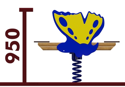 Качели-балансир на пружине Бабочка 04511.21 для детской площадки, фото 2