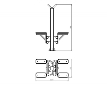 Уличный тренажер TORUDA "Степпер" двойной