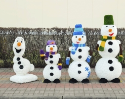 Топиари композиция Снеговики, 3 шт - газон Eco, фото 2