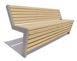 Парковая скамейка Техно, Лиственница (брус 30х60) 1,8 м, фото 3