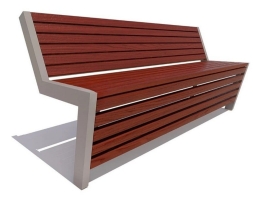 Парковая скамейка Техно, Лиственница (брус 30х60) 1,8 м, фото 4