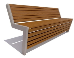 Парковая скамейка Техно, Лиственница (брус 30х60) 1,8 м, фото 5